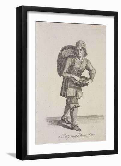 Buy My Flounders, Cries of London, C1688-Marcellus Laroon-Framed Giclee Print