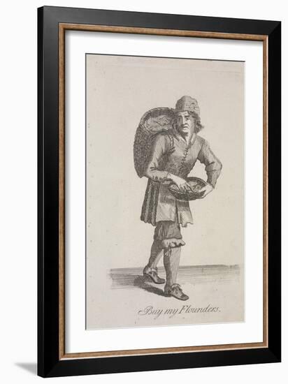 Buy My Flounders, Cries of London, C1688-Marcellus Laroon-Framed Giclee Print