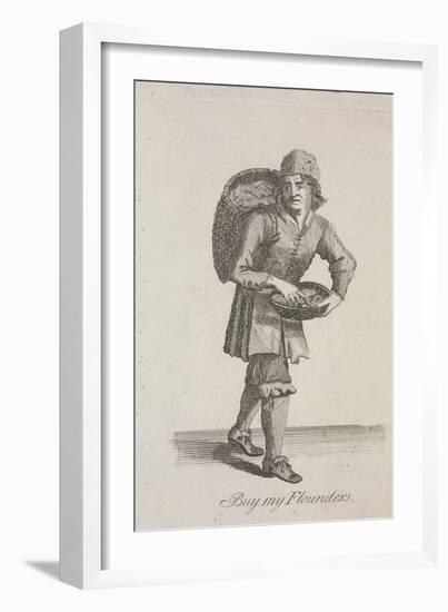 Buy My Flounders, Cries of London, C1688-Marcellus Laroon-Framed Giclee Print