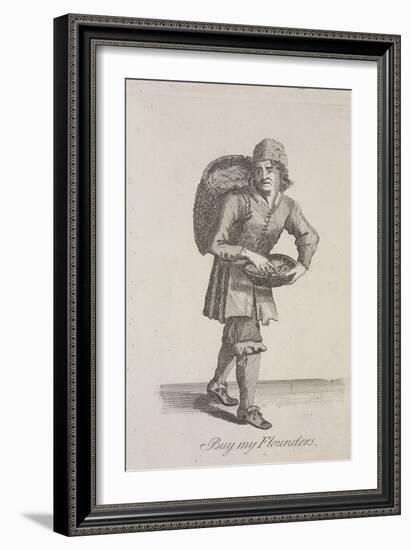 Buy My Flounders, Cries of London, C1688-Marcellus Laroon-Framed Giclee Print