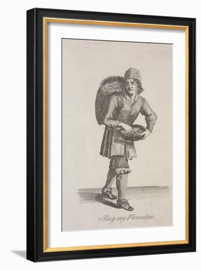 Buy My Flounders, Cries of London, C1688-Marcellus Laroon-Framed Giclee Print