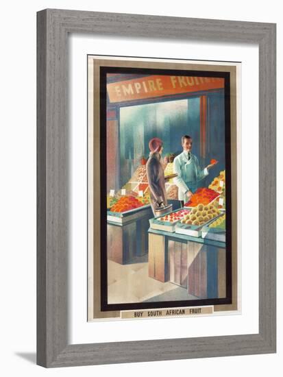 Buy South African Fruit, from the Series 'Empire Buying Makes Busy Factories', 1930-Austin Cooper-Framed Giclee Print