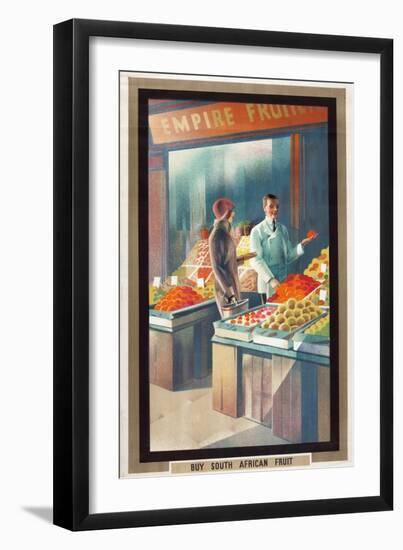 Buy South African Fruit, from the Series 'Empire Buying Makes Busy Factories', 1930-Austin Cooper-Framed Giclee Print