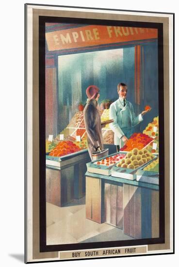 Buy South African Fruit, from the Series 'Empire Buying Makes Busy Factories', 1930-Austin Cooper-Mounted Giclee Print