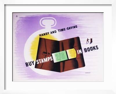 Buy Stamps in Books, Handy and Time Saving' Art Print - Tom Eckersley