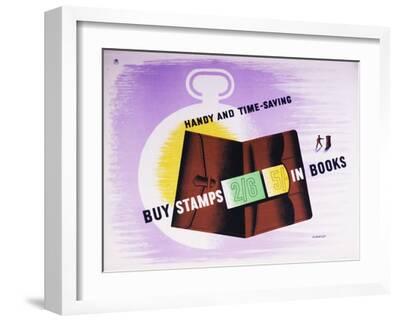 Buy Stamps in Books, Handy and Time Saving' Art Print - Tom Eckersley