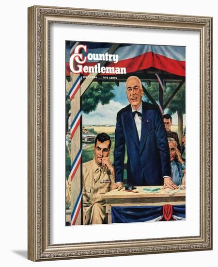 "Buy War Bonds," Country Gentleman Cover, July 1, 1944-W.W. Calvert-Framed Giclee Print