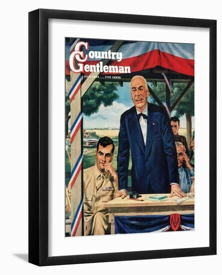 "Buy War Bonds," Country Gentleman Cover, July 1, 1944-W.W. Calvert-Framed Giclee Print