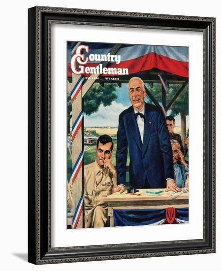 "Buy War Bonds," Country Gentleman Cover, July 1, 1944-W.W. Calvert-Framed Giclee Print