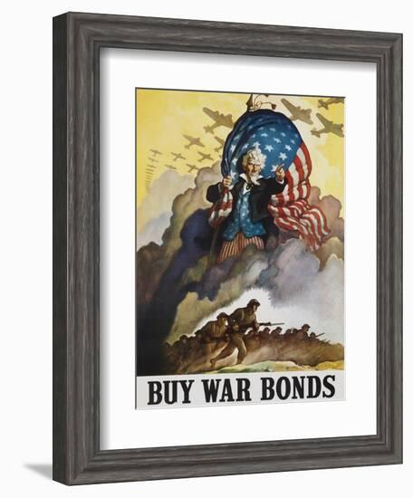 Buy War Bonds Poster-null-Framed Giclee Print