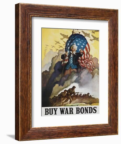 Buy War Bonds Poster-null-Framed Giclee Print