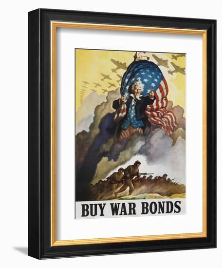 Buy War Bonds Poster--Framed Giclee Print