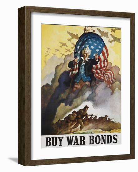 Buy War Bonds Poster--Framed Giclee Print