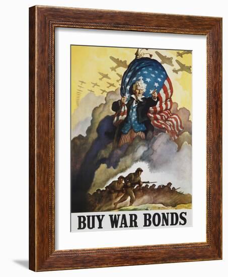 Buy War Bonds Poster-null-Framed Giclee Print