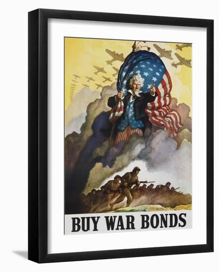 Buy War Bonds Poster-null-Framed Giclee Print