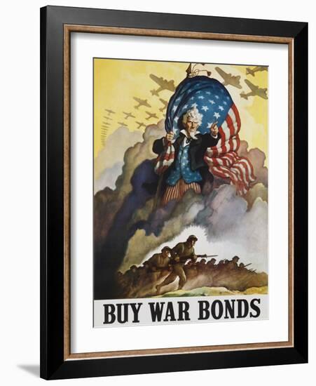 Buy War Bonds Poster-null-Framed Giclee Print