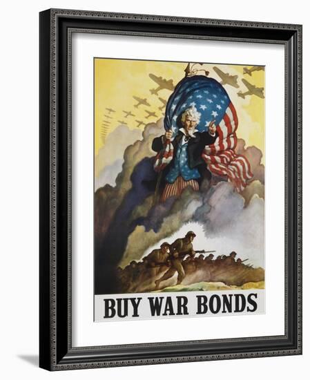 Buy War Bonds Poster-null-Framed Giclee Print