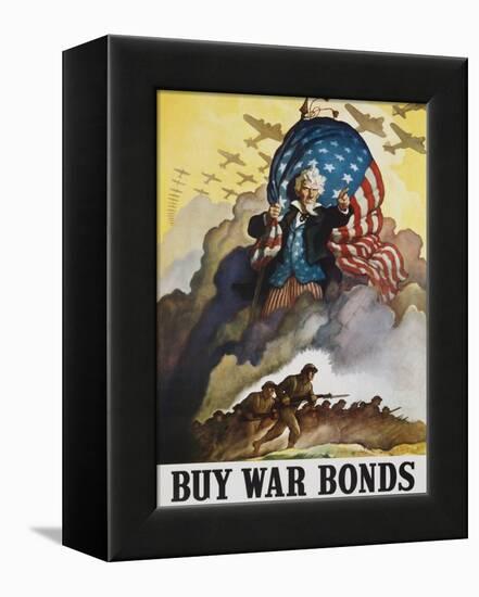 Buy War Bonds Poster-null-Framed Premier Image Canvas