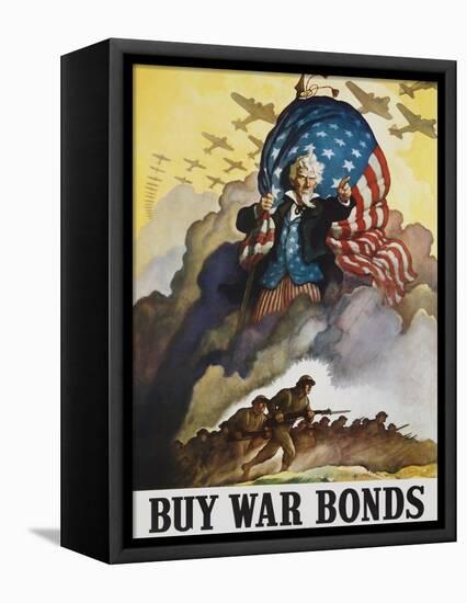 Buy War Bonds Poster-null-Framed Premier Image Canvas