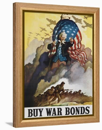 Buy War Bonds Poster-null-Framed Premier Image Canvas