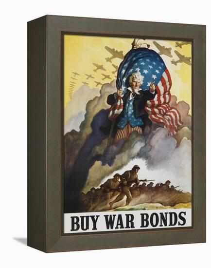 Buy War Bonds Poster-null-Framed Premier Image Canvas