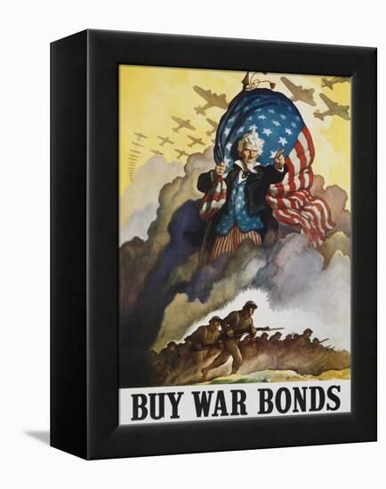 Buy War Bonds Poster-null-Framed Premier Image Canvas