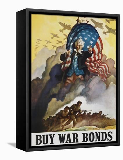 Buy War Bonds Poster-null-Framed Premier Image Canvas