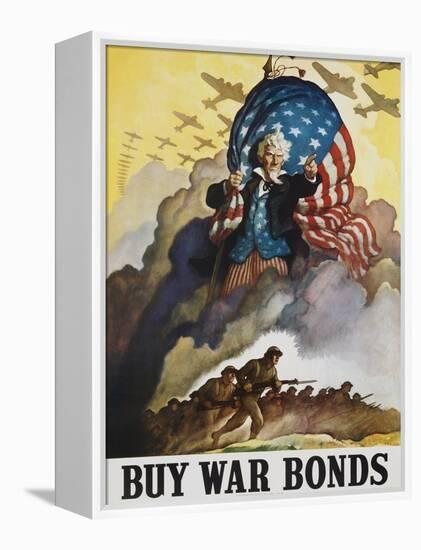 Buy War Bonds Poster-null-Framed Premier Image Canvas