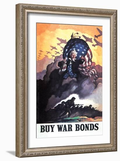 Buy War Bonds-Newell Convers Wyeth-Framed Art Print