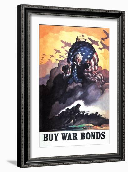 Buy War Bonds-Newell Convers Wyeth-Framed Art Print