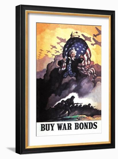 Buy War Bonds-Newell Convers Wyeth-Framed Art Print