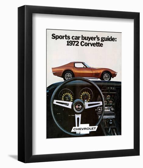 Buyer's Guide 1972 GM Corvette--Framed Premium Giclee Print