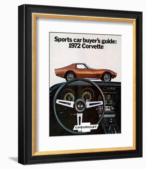 Buyer's Guide 1972 GM Corvette-null-Framed Art Print