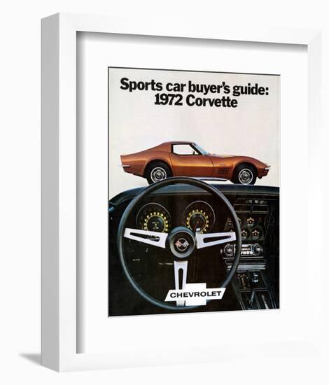 Buyer's Guide 1972 GM Corvette-null-Framed Art Print