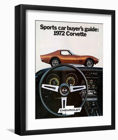 Buyer's Guide 1972 GM Corvette-null-Framed Art Print