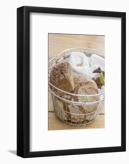 Buying bread without packaging, in the unpackaged 'Stückgut' shop, Altona, Hamburg, Germany-Andrea Lang-Framed Photographic Print