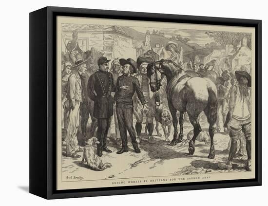 Buying Horses in Brittany for the French Army-Basil Bradley-Framed Premier Image Canvas