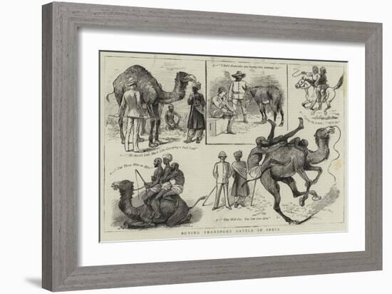 Buying Transport Cattle in India-null-Framed Giclee Print