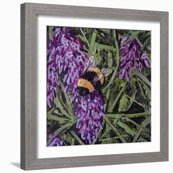 Buzz - Bumble Bee on Lavender-Kirstie Adamson-Framed Giclee Print