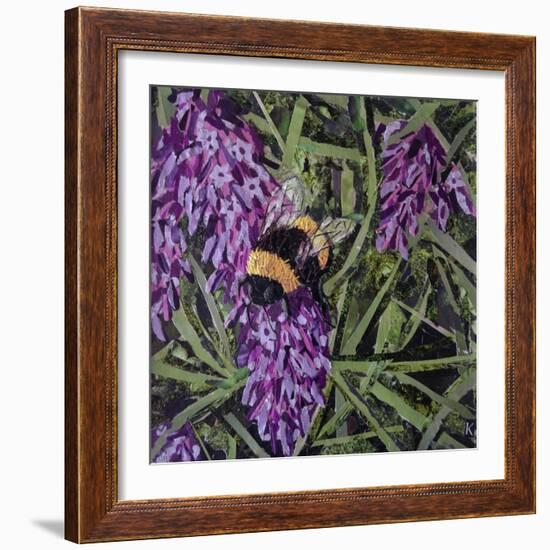 Buzz - Bumble Bee on Lavender-Kirstie Adamson-Framed Giclee Print