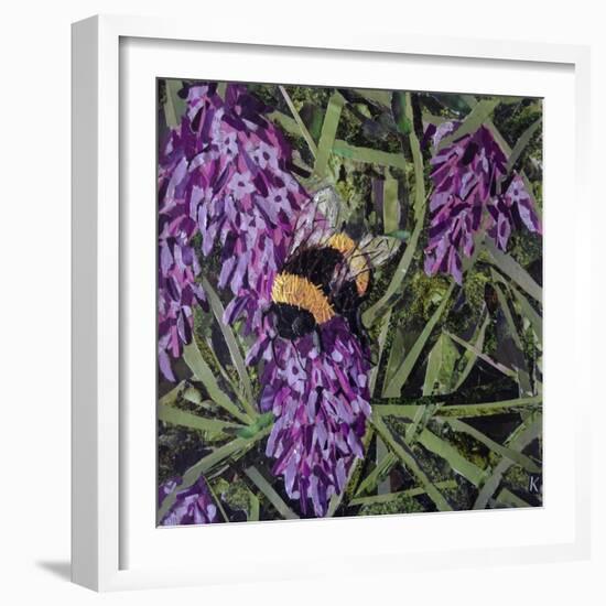 Buzz - Bumble Bee on Lavender-Kirstie Adamson-Framed Giclee Print