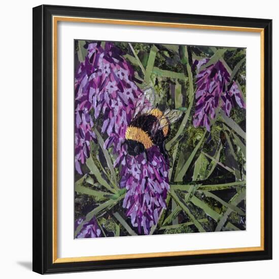 Buzz - Bumble Bee on Lavender-Kirstie Adamson-Framed Giclee Print