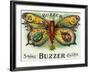 Buzzer Brand Cigar Inner Box Label-Lantern Press-Framed Art Print