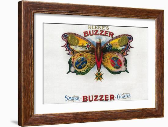 Buzzer Cigar Box Label-Lantern Press-Framed Art Print