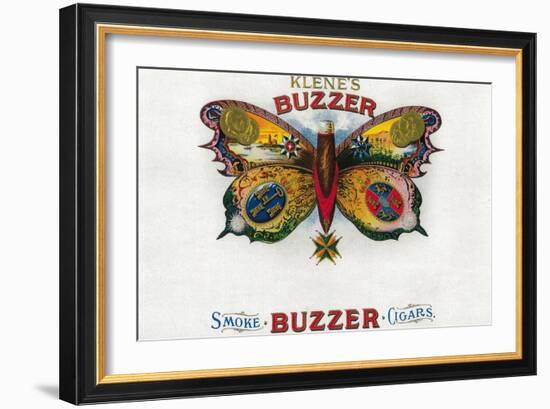 Buzzer Cigar Box Label-Lantern Press-Framed Art Print