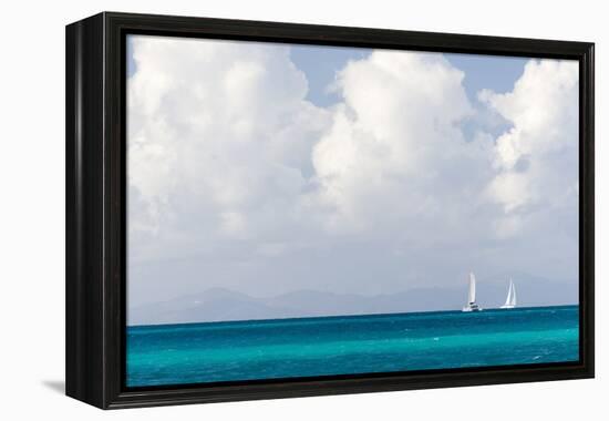 Bvi, Sailboats Navigate Caribbean Sea-Trish Drury-Framed Premier Image Canvas