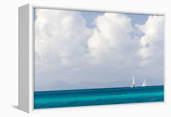 Bvi, Sailboats Navigate Caribbean Sea-Trish Drury-Framed Premier Image Canvas