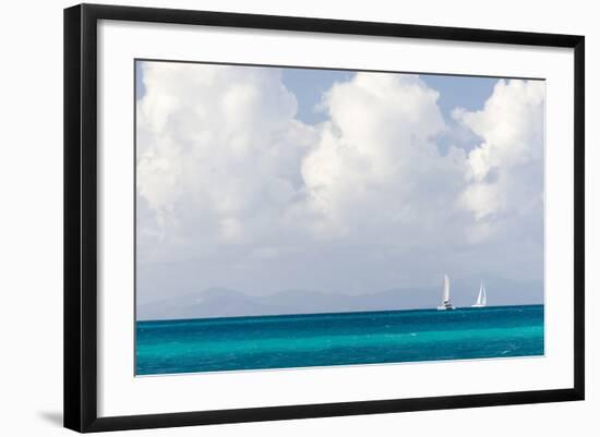 Bvi, Sailboats Navigate Caribbean Sea-Trish Drury-Framed Photographic Print