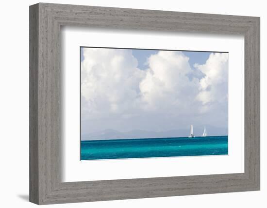 Bvi, Sailboats Navigate Caribbean Sea-Trish Drury-Framed Photographic Print