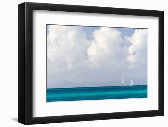 Bvi, Sailboats Navigate Caribbean Sea-Trish Drury-Framed Photographic Print